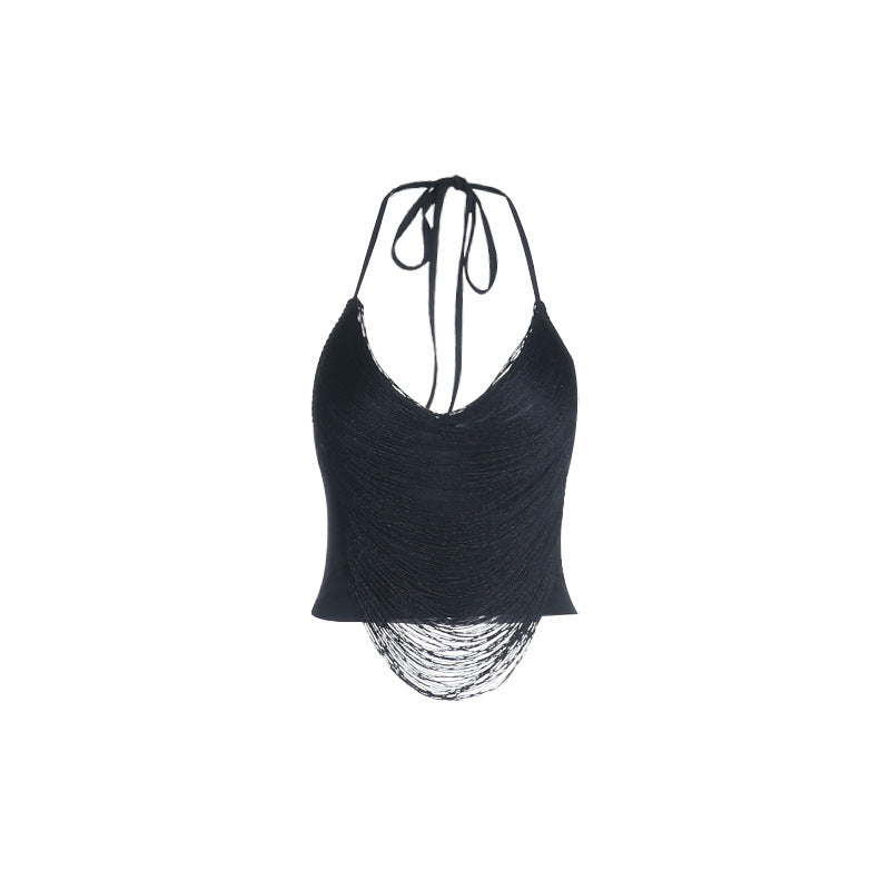 Neck-hanging Midriff-baring Top For Women