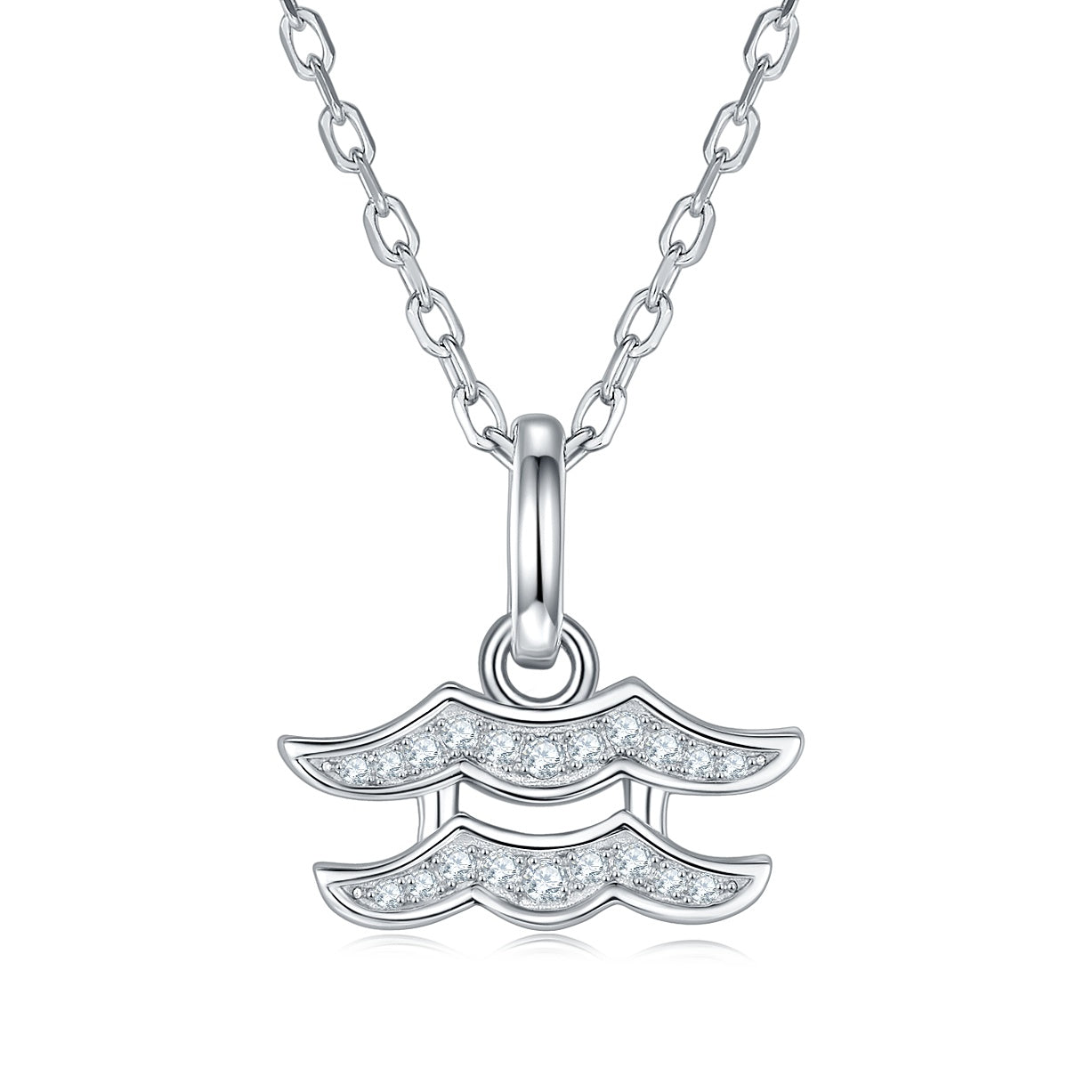12 Zodiac Signs - Aquarius, Set With Top-quality Moissanite, Luxurious And Fashionable Light Luxury Trend Jewelry, Silver Necklace, Pendant S925, Silver-plated Platinum