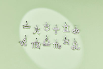 12 Zodiac Signs - Libra, Set With Top-quality Moissanite, Luxurious And Fashionable Light Luxury Trend Jewelry, Silver Necklace, Pendant S925 Silver Electroplated Platinum