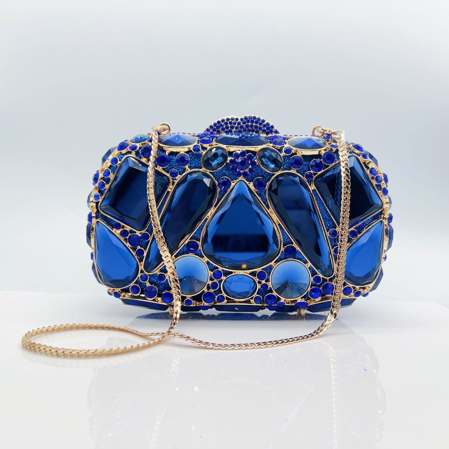 Diamond-Encrusted Evening Bag Glass Diamond Womens Clutch