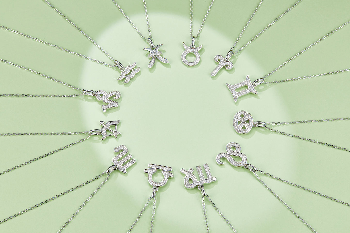 12 Zodiac Signs - Libra, Set With Top-quality Moissanite, Luxurious And Fashionable Light Luxury Trend Jewelry, Silver Necklace, Pendant S925 Silver Electroplated Platinum