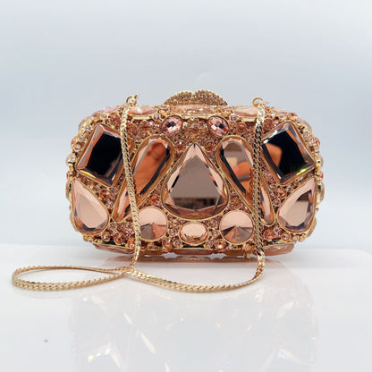 Diamond-Encrusted Evening Bag Glass Diamond Womens Clutch