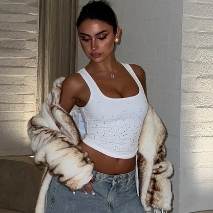 Women's Clothing Fashion Rhinestone Camisole Tube Top