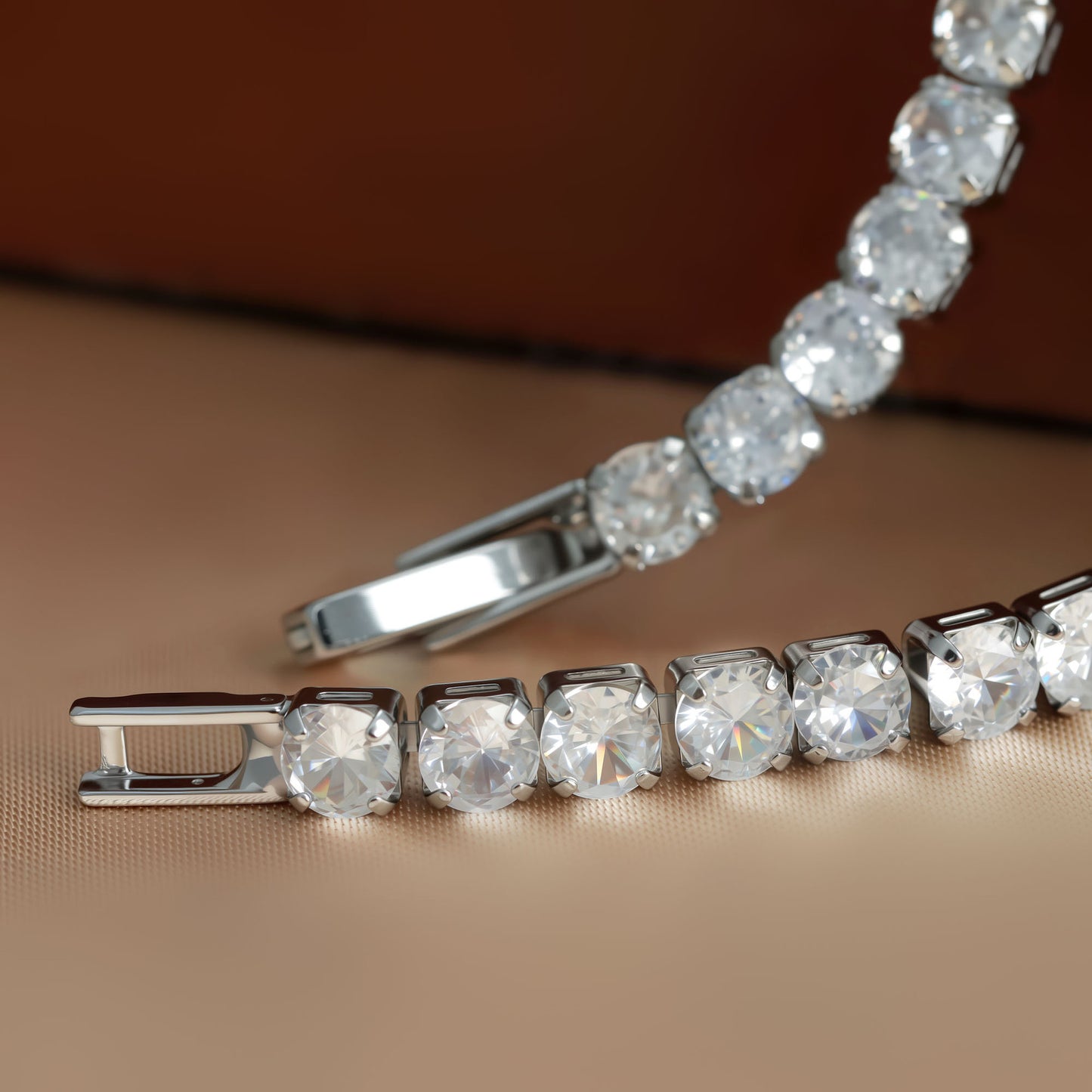 Lightweight Luxury Fully Diamond-encrusted Copper Bracelet